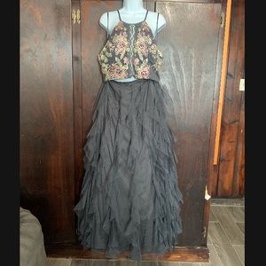 TEEZEME; Long Grey, 2 PIECE SET Dress (15/16)